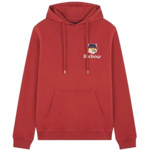 Barbour, Heren, Sweatshirts & Hoodies, Rood, Maat: L Katoen,