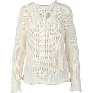 Alpha Studio, Dames, Truien, Beige, Maat: M Katoen,