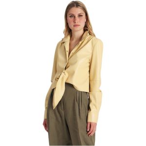 Erika Cavallini, Dames, Blouses & Shirts, Geel, Maat: S Poliester,