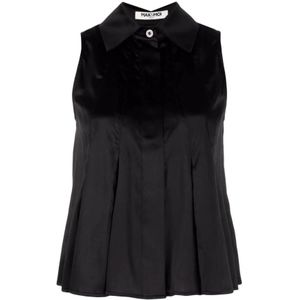 Max & Moi, Dames, Blouses & Shirts, Zwart, Maat: XS Zijde,