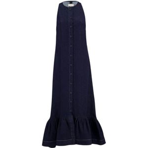 Zeus+Dione, Dames, Jurken, Blauw, Maat: XS Denim,