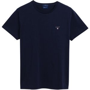 Gant, Heren, Tops, Blauw, Maat: S Katoen,