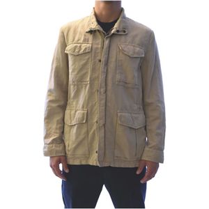 Fay, Heren, Jassen, Beige, Maat: L