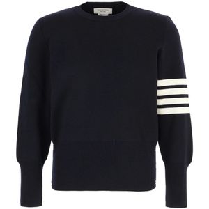 Thom Browne, Heren, Truien, Blauw, Maat: L Wol,