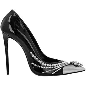 Philipp Plein, Dames, Schoenen, Zwart, Maat: 39 EU Leer,