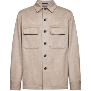 Zegna, Heren, Truien, Beige, Maat: M Kasjmier,