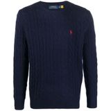 POLO RALPH LAUREN - Gebreide Trui - Marineblauw - Wol en Kasjmier