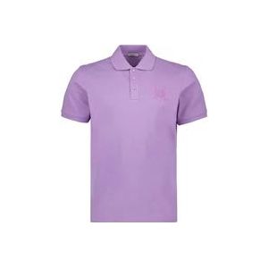 Moncler Klassieke Logo Polo , Purple , Heren , Maat: S