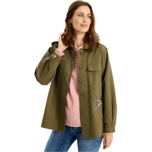 IN Front, Dames, Jassen, Groen, Maat: M Katoen,