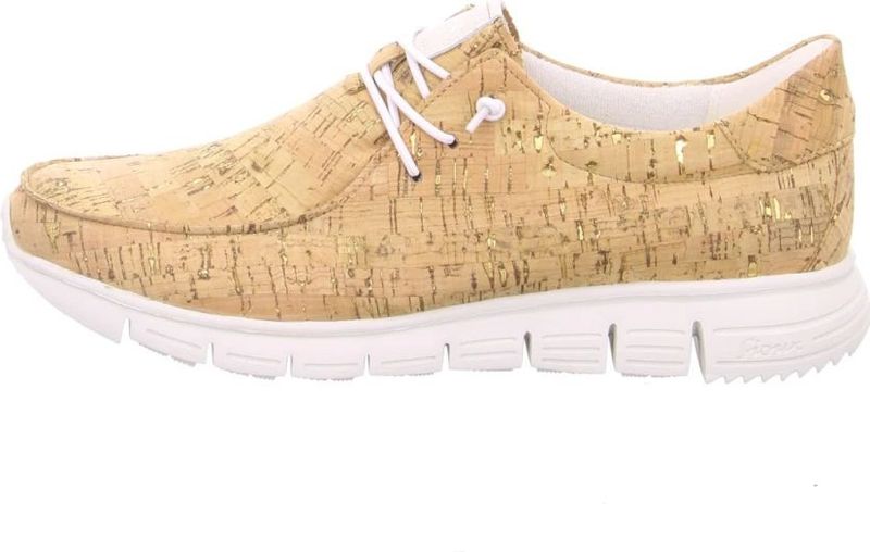 Sioux - Casual Veterschoenen - Beige - Leer - Aanpasbare Vetersluiting