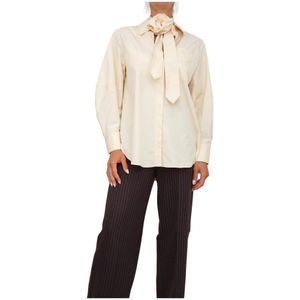 Marella, Dames, Blouses & Shirts, Wit, Maat: XS Katoen,