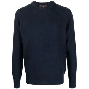 Michael Kors, Heren, Truien, Blauw, Maat: L Katoen,