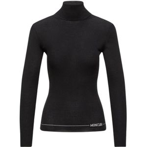 Moncler, Dames, Truien, Zwart, Maat: S Wol,