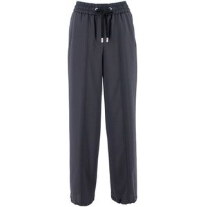 Peserico, Dames, Broeken, Blauw, Maat: 2XS Wol,