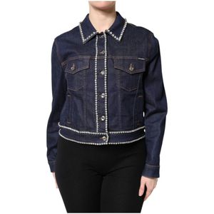 Dolce & Gabbana, Dames, Jassen, Blauw, Maat: M Denim,