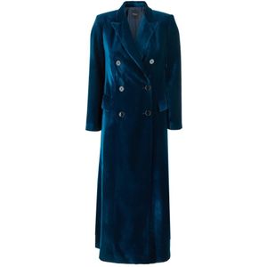 Plain, Dames, Mantels, Blauw, Maat: S Velours,