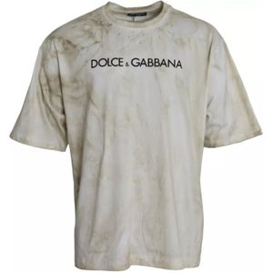 Dolce & Gabbana - Short Sleeve Crew Neck T-shirt - Off White - 100% Katoen
