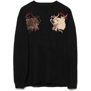 Maharishi, Heren, Tops, Zwart, Maat: L Katoen,