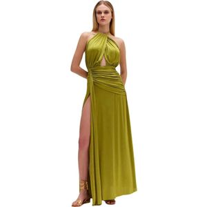 Patbo, Dames, Jurken, Groen, Maat: S Jersey,