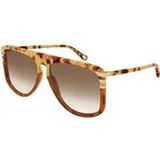 Chloé Verhoog je stijl met Ch0104S zonnebril , Brown , Dames , Maat: 62 MM