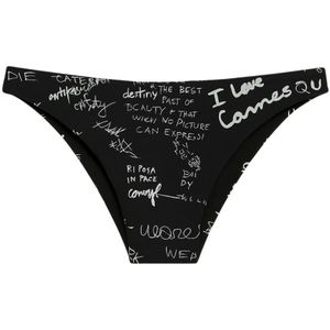 Dsquared2, Dames, Badkleding, Zwart, Maat: S Nylon,