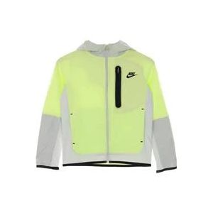 Nike Lichtgewicht Zip Hoodie - Tech Fleece Full-Zip Geweven Hoodie Mix , Yellow , Heren , Maat: XS