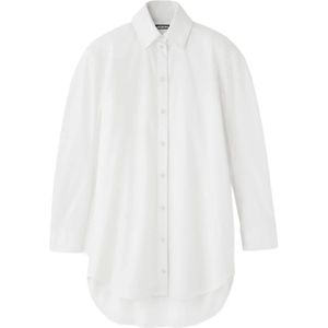 Jacquemus, Dames, Blouses & Shirts, Wit, Maat: 2XS Katoen,