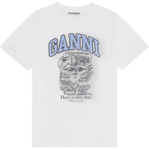 Ganni, Heren, Tops, Wit, Maat: S Jersey,
