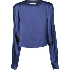 MM6 Maison Margiela, Dames, Blouses & Shirts, Blauw, Maat: 2XS
