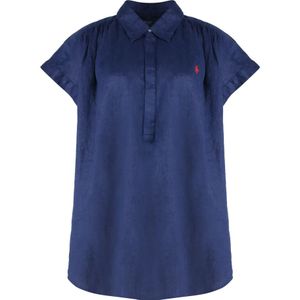 Blouse - Effen - Linnen - Losse Pasvorm - Kwartmouw