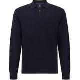 Boggi Milano - B Tech - Poloshirt - Blauw - Gebreid van Superfijne Merinowol