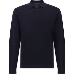 Boggi Milano - B Tech - Poloshirt - Blauw - Gebreid van Superfijne Merinowol