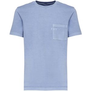 Fay, Heren, Tops, Blauw, Maat: 2XL Jersey,