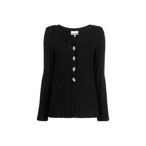 Ganni Cardigans , Black , Dames , Maat: S