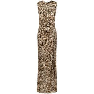 Roberto Cavalli, Dames, Jurken, Beige, Maat: XS