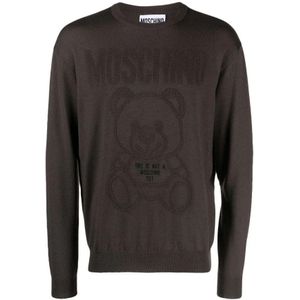 Moschino, Heren, Truien, Grijs, Maat: L