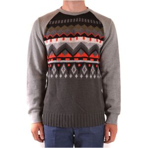 Paolo Pecora, Heren, Sweatshirts & Hoodies, Grijs, Maat: M Wol,