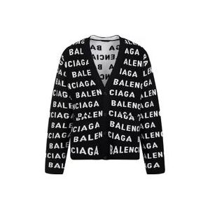 Balenciaga Zwart Wol Vest Trui , Black , Heren , Maat: L
