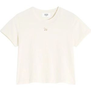 Maison Kitsuné, Dames, Tops, Beige, Maat: S Katoen,