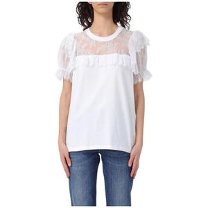 Twinset, Dames, Tops, Wit, Maat: XS