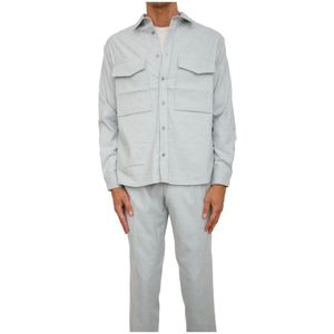 Antony Morato, Heren, Overhemden, Grijs, Maat: S Viscose,