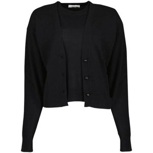 Rabanne, Dames, Truien, Zwart, Maat: XS Wol,