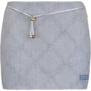 Elisabetta Franchi, Dames, Rokken, Blauw, Maat: S Polyamide,