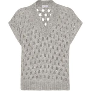 Brunello Cucinelli, Dames, Truien, Grijs, Maat: M