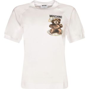 Moschino, Dames, Tops, Wit, Maat: S