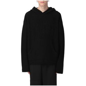 MM6 Maison Margiela, Heren, Sweatshirts & Hoodies, Zwart, Maat: L Wol,
