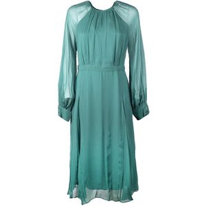 Karl Lagerfeld, Dames, Jurken, Groen, Maat: S Zijde,