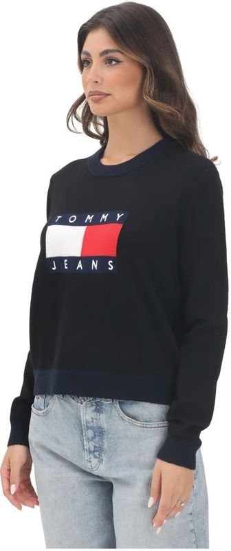 Tommy Jeans, Dames, Truien, Zwart, Maat: 2XS