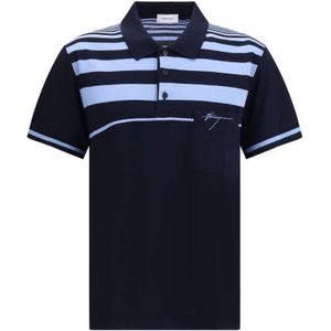 Ferragamo, Heren, Tops, Blauw, Maat: XL Katoen,