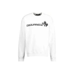 Dsquared2 Casual Sweatshirt , White , Heren , Maat: XL